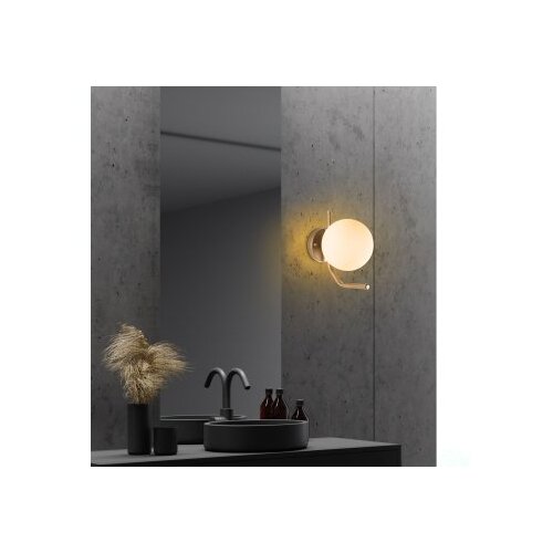 Opviq vall lamp zidna zlatno - bela lampa faruk 13726 Slike