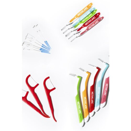 MEDIBLANC Interdental Pick-brush Angle medzobna &amp;scaron;četka 6 ks 0,7 mm Yellow 6 kos Slike