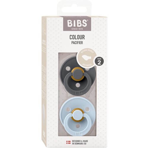 Bibs anatomska duda colour iron & baby blue Cene