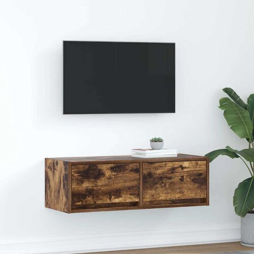 vidaXL TV ormarić boja dimljenog hrasta 80x31x25,5cm konstruirano drvo Cijene