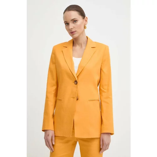 Marella Lanen suknjič oranžna barva, 2413041022200