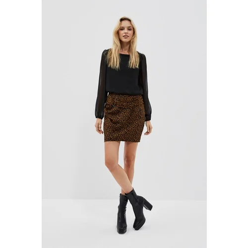 Moodo Skirt with print and metallic thread