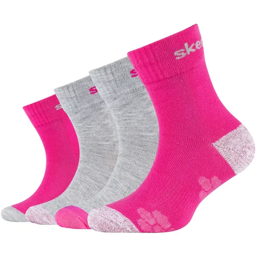 Skechers 4PPK Wm Mesh Ventilation Glow Socks Ružičasta