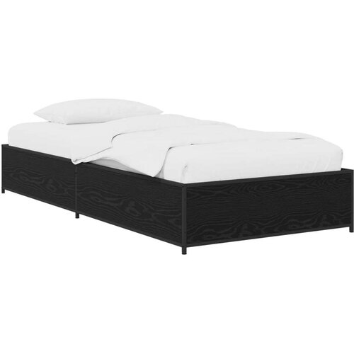  Okvir za krevet Crni hrast 80 x 200 cm Konstruirano drvo - Crni hrast Cene