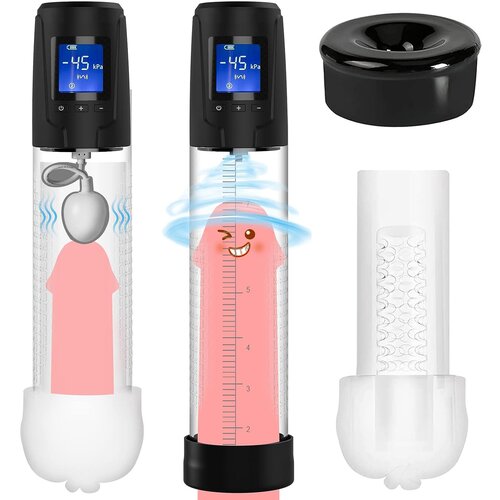 Paloqueth Electric Penis Vacuum Pocket Pussy Pump with Suction & Vibration Cene