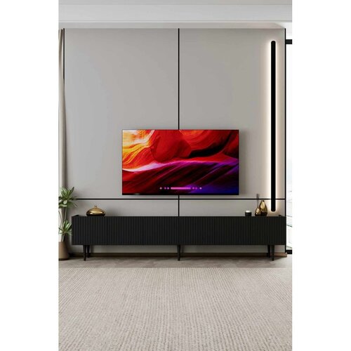 Hanah home TV komoda Capella 240, 240 cm, crna Cene