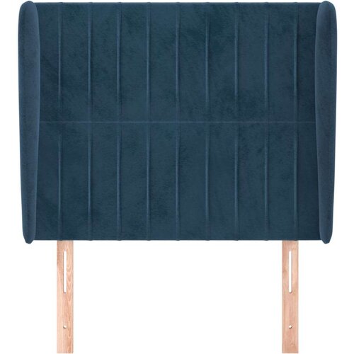  Uzglavlje s u&amp;scaron;ima tamnoplavo 103x23x118/128 cm bar&amp;scaron;unasto Slike