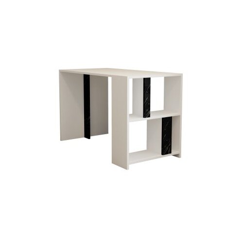 Hanah home Lima - White, Black Marble WhiteBlack Study Desk Slike