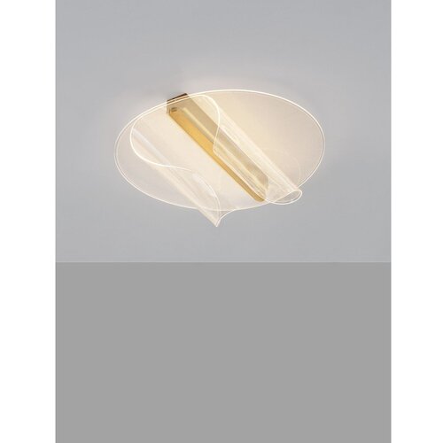 Nova Luce Aluminijasta LED zatemnitvena stropna svetilka v zlati barvi 55x45 cm Valentin &amp;ndash; Slike