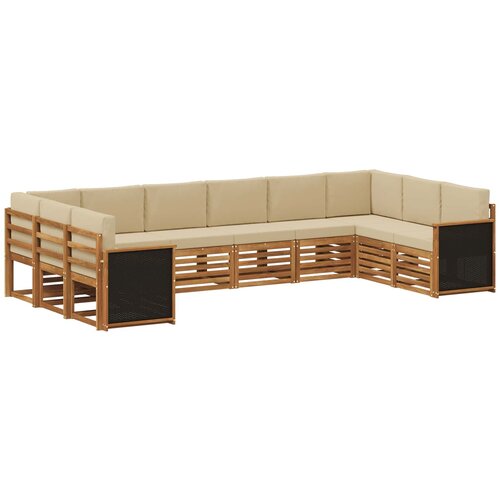 vidaXL Kotna sedežna garnitura z blazino 7 pcs Naravna, (5000283454) Cene