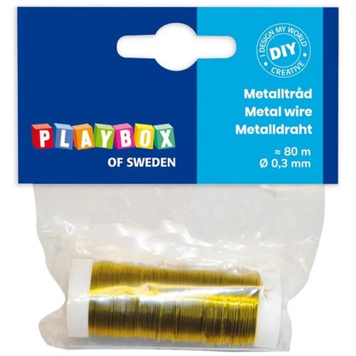 Playbox Metalna vezica za vezanje zlatne boje 0,3mm 80m Cene
