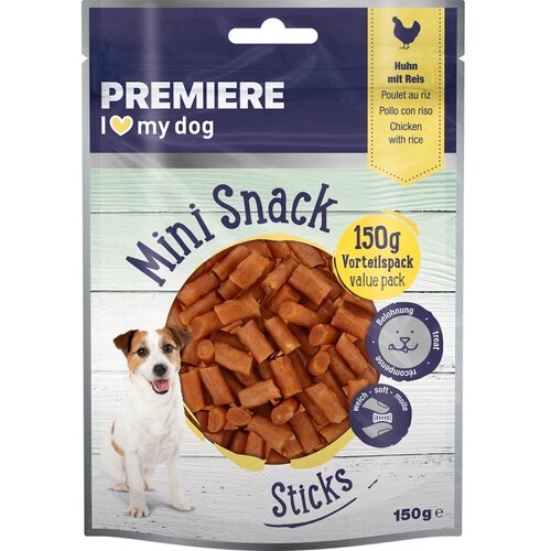 Premiere pribolj&scaron;ek za pse Meat Mini Sticks pi&scaron;čanec in riž 150 g Cene