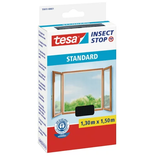 Tesa Insect Stop Mrežica za zaštitu od insekata Standard (D x Š: 150 x 130 cm, Crne boje)