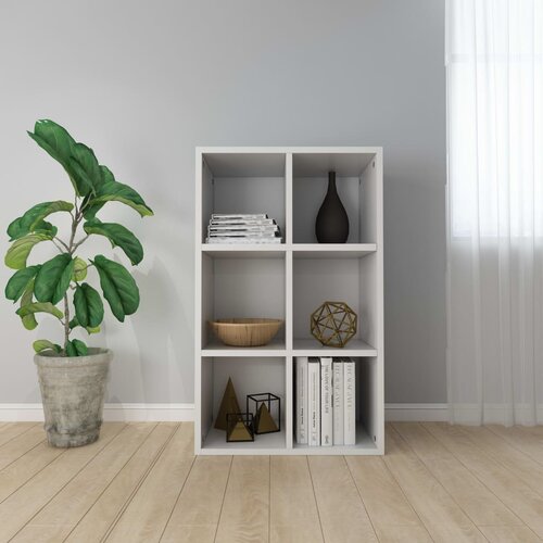 VidaXL Knjižna omara/komoda bela 66x30x97,8 cm iverna plo&amp;scaron;ča Slike