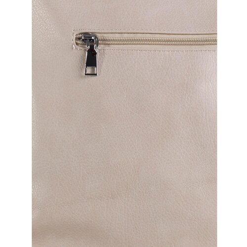 Fashion Hunters Light beige ladies&amp;#039; shoulder bag in eco leather Slike