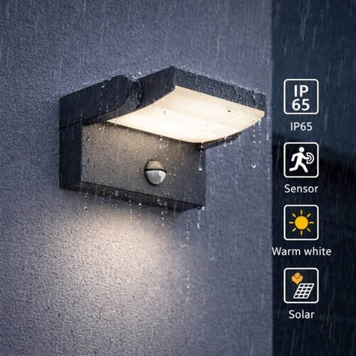  Brilagi -LED solarna zidna svetiljka sa senzorom ANKLE LED/10W/3,7V 3000K IP65 Slike