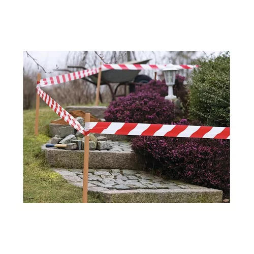 Tesa Opozorilni trak (100 m x 80 mm, belo-rdeče barve)