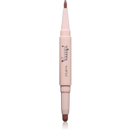 PUPA Milano Vamp! Creamy Duo &amp;scaron;minka in svinčnik za ustnice 2 v 1 odtenek 002 Medium Nude 0.8 g Slike