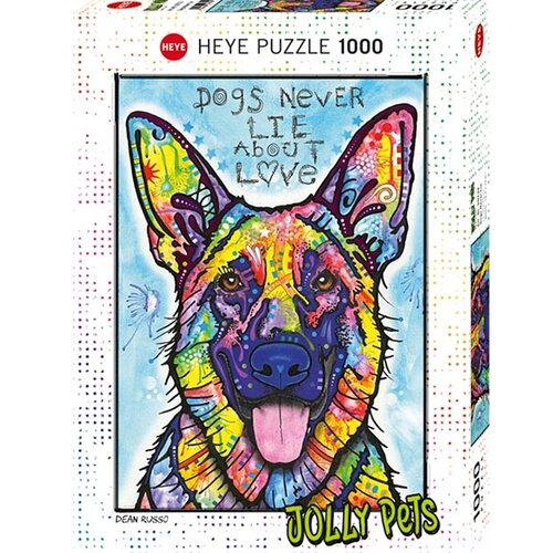 Heye puzzle Jolly Pets Dogs Never Lie 1000 delova 29732 Slike