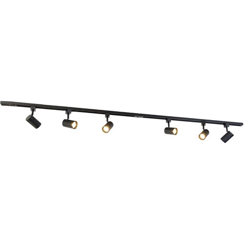 QAZQA Modern railsysteem met 6 spots zwart 1-fase 200cm - Iconic Jeana Cene