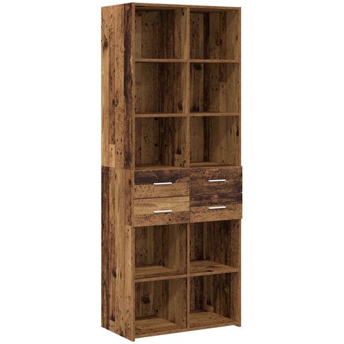 Police za knjige Staro drvo 30 x 42.4 x 185.2 cm Slike
