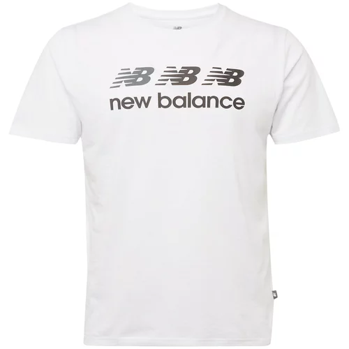 New Balance Tehnička sportska majica 'Essentials Heathert' siva / crna / bijela