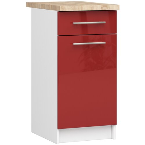 AKORD OLIWIA S40 SZ1 Kabinet + BELA / RDEČA SJAJNA Plošča, (21713665) Cene