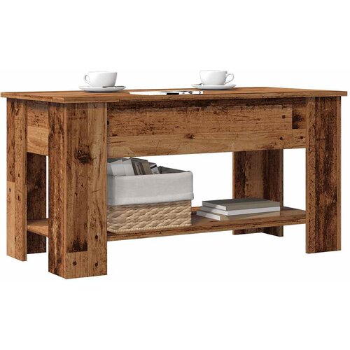 vidaXL Kava miza Old Wood 101x49x52 cm Inženirski les Cene
