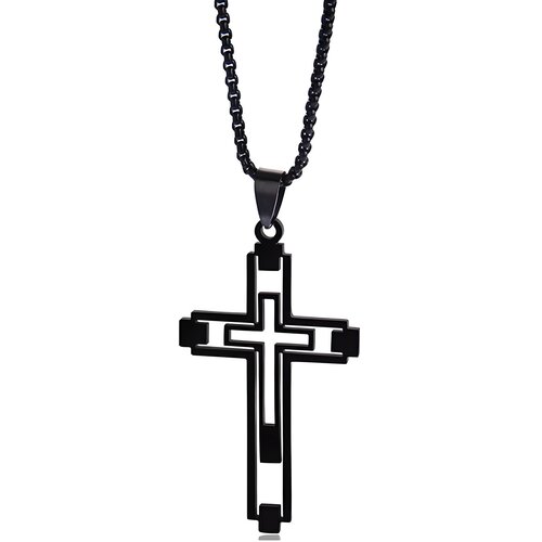 Ogrlica EM-34152 Cross - Crna KP34152 Cene