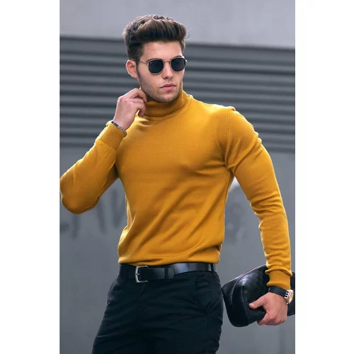 Madmext Sweater - Yellow - Fitted