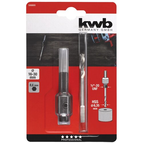 KWB Adapter za bu&amp;scaron;ilicu pilot svrdlo za krune 16 - 30 mm Slike