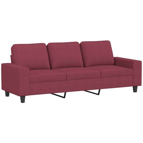 VidaXL 3-dijelni set sofa crvena boja vina od tkanine Slike