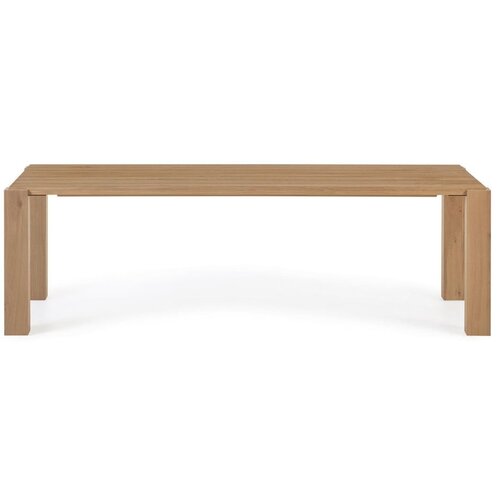Kave Home Jedilna miza v hrastovem dekorju v naravni barvi 110x220 cm Deyanira &amp;ndash; Slike