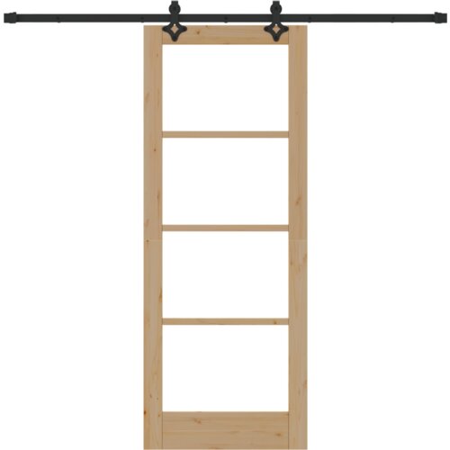 vidaXL klizna vrata s hardverskim setom 78x202 cm čvrsta borovina Cene