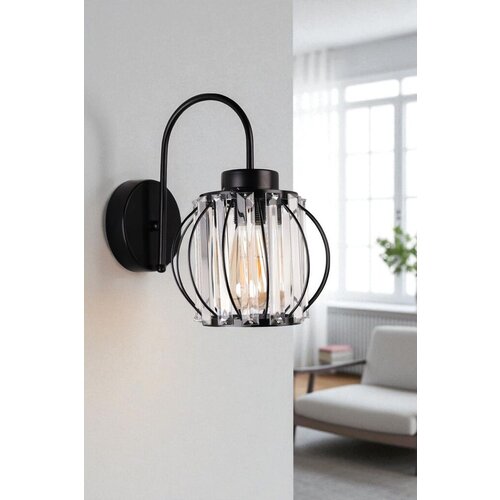 Opviq zidna lampa 9042-1A, crna Slike