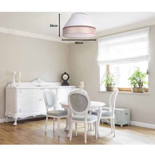  duolla - plafonsko svetlo avignon 3xE27/15W/230V, prečnik 60 cm, belo/bež Slike
