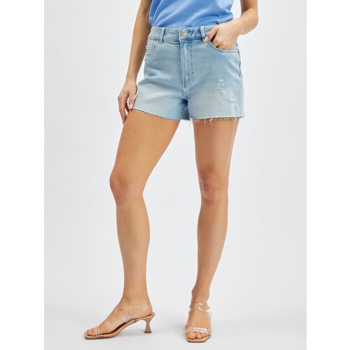 Orsay Light Blue Denim Shorts - Women Slike