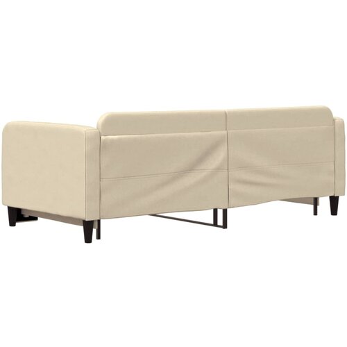  Dnevni krevet na razvlačenje krem 90 x 200 cm od tkanine Slike