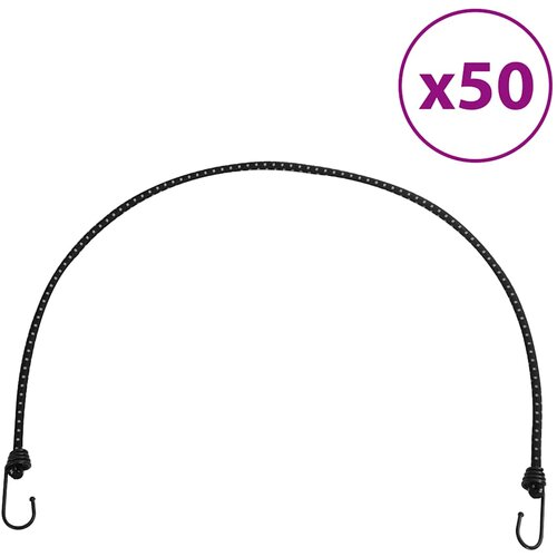  Užad za bungee s reflektirajućim prugama i kukama 50 kom 100 cm Cene