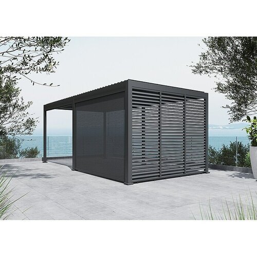 SUNFUN Paviljon s letvicama Set Milos (&Scaron; x D: 579 x 294 cm, Night-Grey, Aluminij/PVC/Staklena vlakna, 5 -dij.) Cijene