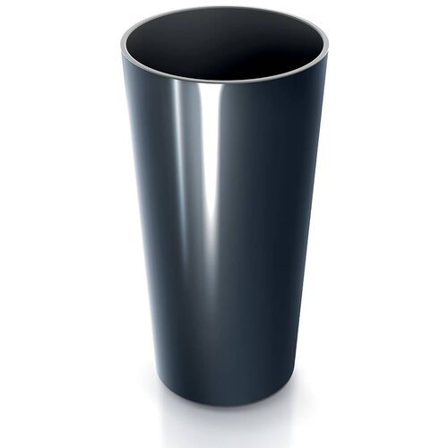 Prosperplast Saksija visoka sjajna sa uloškom - antracit S433 / 25×48 cm Slike
