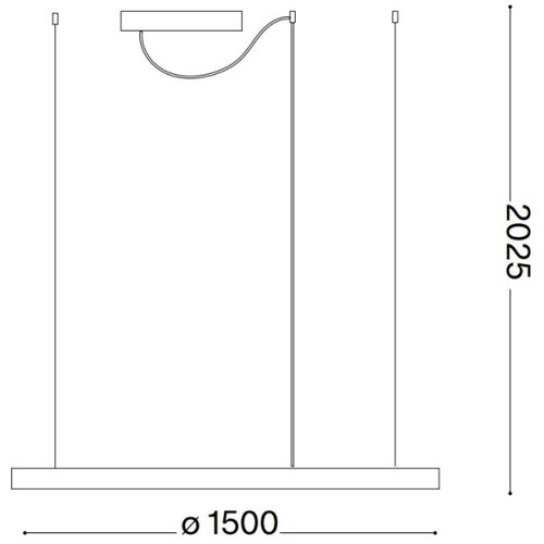 Ideal Lux led luster na sajli oracle slim LED/29W/230V 2700K, prečnik 50 cm, crna Slike