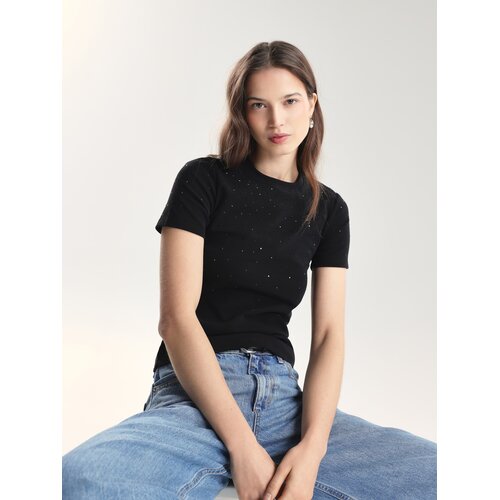 Reserved LADIES` T-SHIRT - crno Cene