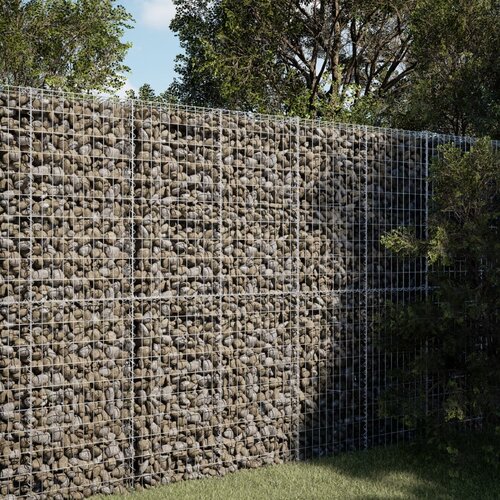 VidaXL Gabionska ko&amp;scaron;ara s pokrovom 100x100x200 cm pocinkano železo Slike