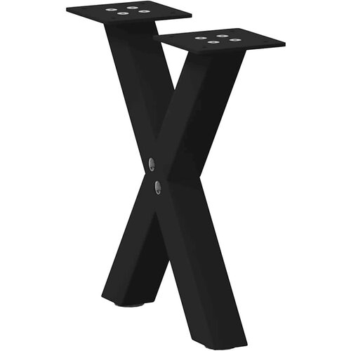  noge kavne mize v obliki črke x 2 kosa črna 30x(30-31) cm jeklo Cene