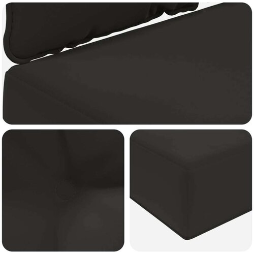  Jastuk za vanjsku sofU 2 pcs Crna Poliester - Crna 60 x 60 cm 1x sjedalo +1x naslon (2D s bartagom) Slike