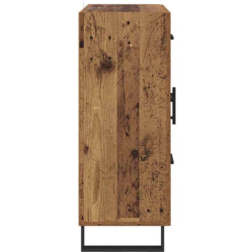 VidaXL Kreveta Staro drvo 69,5 x 34 x 90 cm Obrađeno drvo i čelik Slike