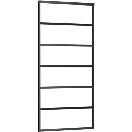  Klizna vrata od stakla ESG i aluminija 90 x 205 cm crna Slike