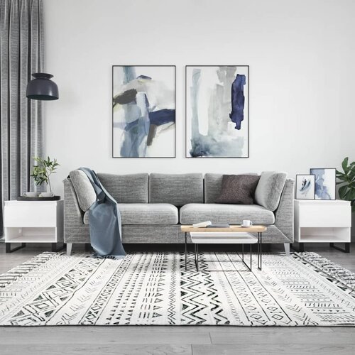 VidaXL Stolići za kavu 2 kom sjajni bijeli 50 x 46 x 50 cm drveni Slike