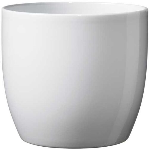 Soendgen Keramik Okrugla tegla za biljke Basel (Vanjska dimenzija (&amp;oslash; x V): 13 x 12 cm, Bijele boje, Keramika, Sjaj) Slike
